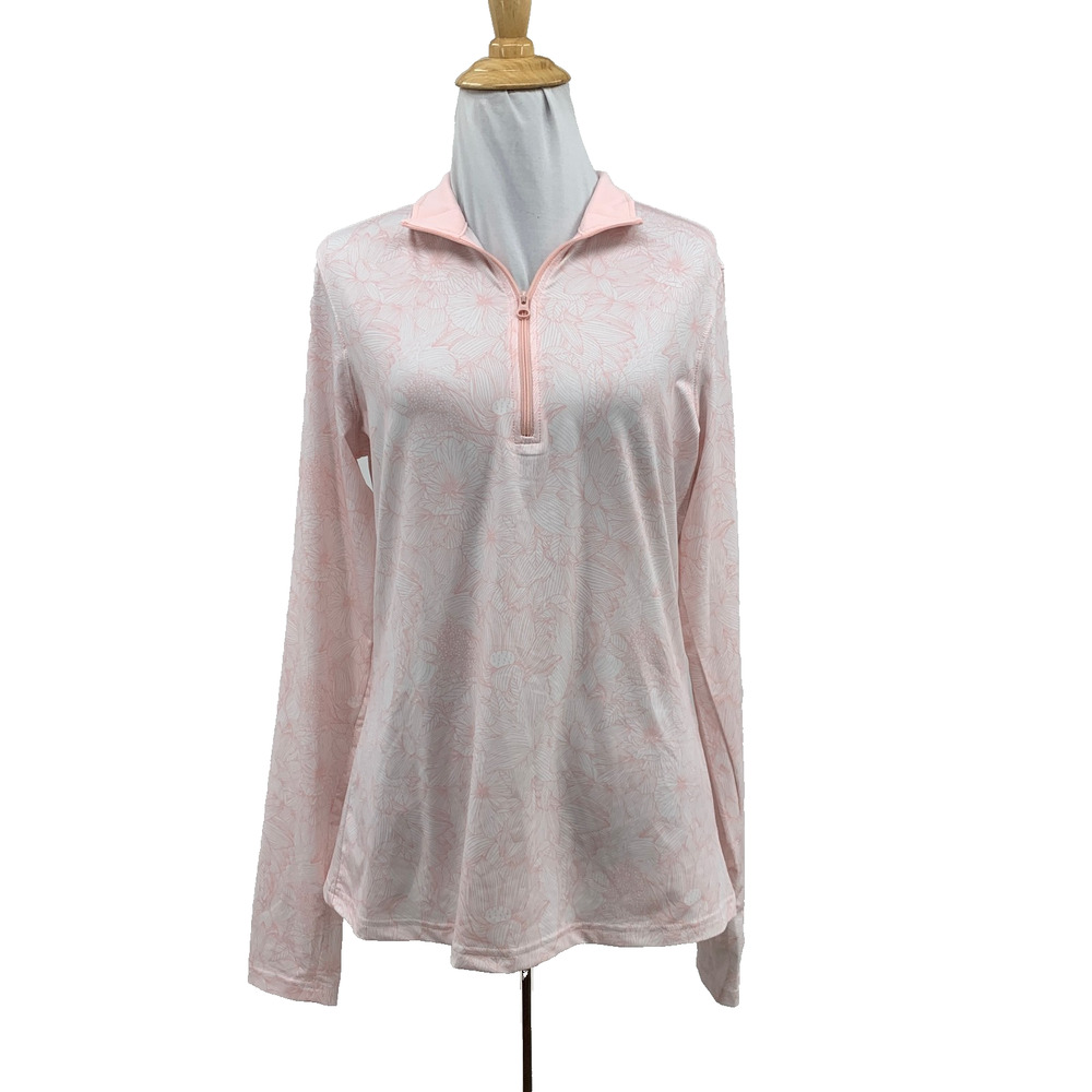 Straight Down Top Womens S Small Alabama Quarter Zip Performance Floral Golf